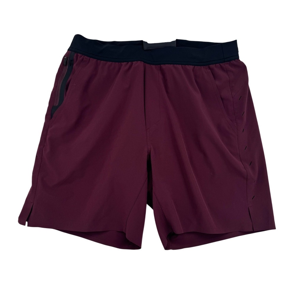 Ten Thousand The Interval Short Mens Large 7" Maroon Gym Training Excellent